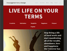 Tablet Screenshot of encouragementfromastranger.com